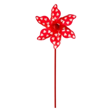 Garden Line Ветрянок В Сердечках 9 x 27,5 см Белый/Красный, AKI0414 - Home Club