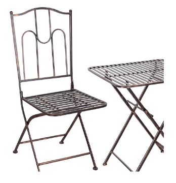 Garden Line Набор Садовой Мебели Античный Бронзовый (Квадратный Стол + 2 Стулья), GOM1463 - Home Club