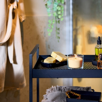 ИКЕА Ароматическая свеча в стеклянном стакане LOTSFÅGEL, 706.084.48 - Home Club