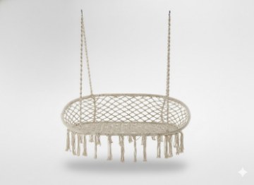Garden Line Двойное подвесное кресло - качели - бежевое, HAM5146 - Home Club