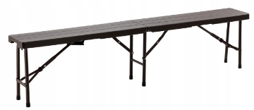 Garden Line Складная туристическая скамейка 180 x 25 x 43 см, коричневая, ZUM0995 - Home Club