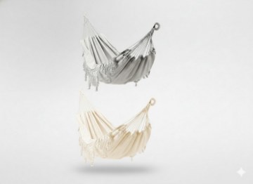 Garden Line Хамак с бахромой Boho 200 x 150 см, бежевый/серый, HAM3194 - Home Club