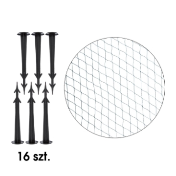 Garden Line Сетка Для Защиты От Птиц 8 м x 20 м (4 г/м²) + 16 Кольев Для Крепления, Зеленая, LAR2415 - Home Club