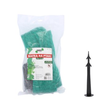 Garden Line Защитная сетка от птиц 10 м x 15 м (4 г/м²) + 20 штифтов для крепления, зеленая, LAR0472 - Home Club