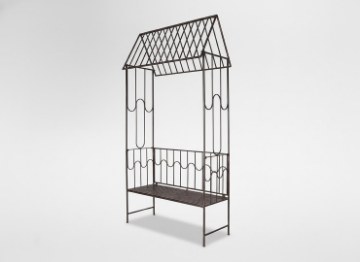 Garden Line Садовая Пергола С Скамьей 123 x 63 x 252 См Античный Бронзовый, GOM1456 - Home Club