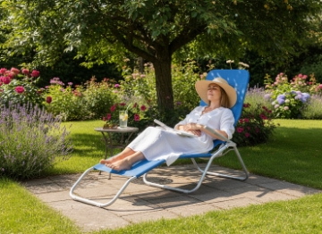 Chomik Садовый Шезлонг Синий 137x58x24/H94 см, LEZ7198 - Home Club