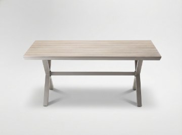 Garden Line Алюминиевый садовый стол с полимерной столешницей 180 x 100 x 75 см, бежевый, RIT9477 - Home Club