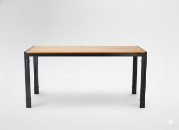 Garden Line Сталевий Садовий Стіл З Стільницею Polywood 150 x 90 x 73 См Чорний, RIT9491 - Home Club