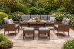 Garden Line Набір Меблів З Ратану «Vaduz» (Диван + 2 Крісла + 2 Пуфи + Стіл) Брунатний + Сірі Подушки, SAD9590 - Home Club, зображення 3
