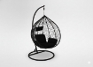 Chomik Висячее Кресло Черное, Подушка - Черная, Рама - Черная 118X107Xd68Cm, FAT1043 - Home Club