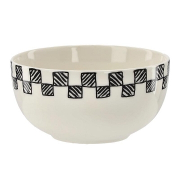 Chomik Порцеляновая Миска 550 Мл «Черно-Белая», NAN7384 - Home Club