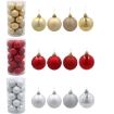 Chomik Набор из 20 елочных шаров в тубе 5 см, красный / золотой / серебряный, GIF3801 - Home Club