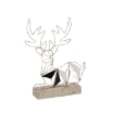 Chomik Рождественское украшение - сидящий олень Led, 38 см, геометрический, HIL6321 - Home Club, изображение 2