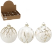 Chomik Стеклянная елочная игрушка - Молочная с украшениями, 8 см, различные дизайны, BOZ4808 - Home Club, изображение 2