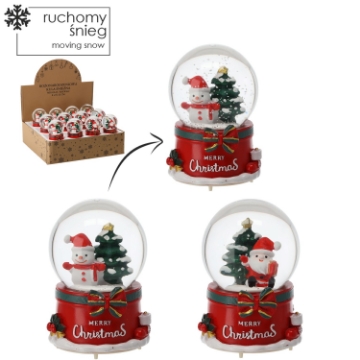Chomik Рождественский Снежный Шар - Санта-Клаус / Снежной Человек 8 x 12 См, KUL5669 - Home Club