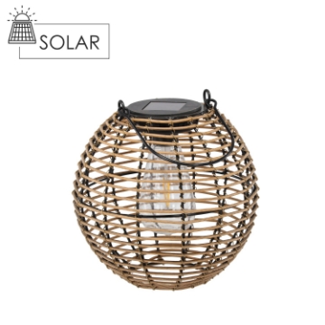 Chomik Солнечный фонарь, коричневый, 19 см, светодиодный, LAP6037 - Home Club