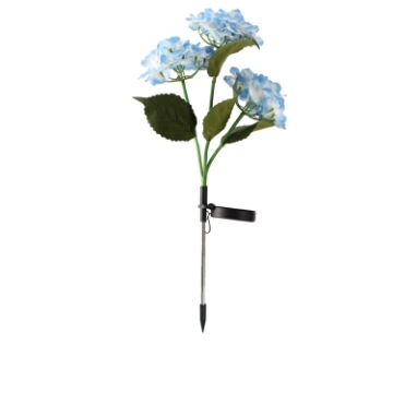 Chomik Солнечная лампа H 68 см Гортензия 3 светодиода Холодный белый Микс цветов, SOL4699 - Home Club