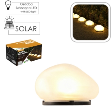 Chomik Солнечная Лампа 14 x 12,5 x 8,5 см Камень 4 Led Теплый Белый, SOL4774 - Home Club