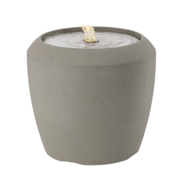 Chomik Пластиковый садовый фонтан с Led-подсветкой, 44 x 44 x 39,5 см, серый, FON5467 - Home Club