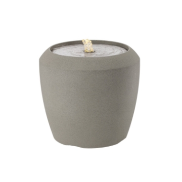 Chomik Пластиковый садовый фонтан с Led-подсветкой, 33,6 x 33,6 x 30,5 см, серый, FON5474 - Home Club