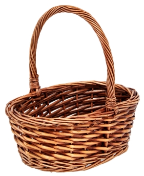 Chomik Корзина из ротанга 36 x 28 x 13/32 см с ручкой - коричневая, DIR5105 - Home Club