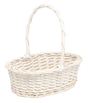 Chomik Кошик З Ротангу 35 x 26 x 13/32 См З Рукояткою - Білий, DIR5228 - Home Club