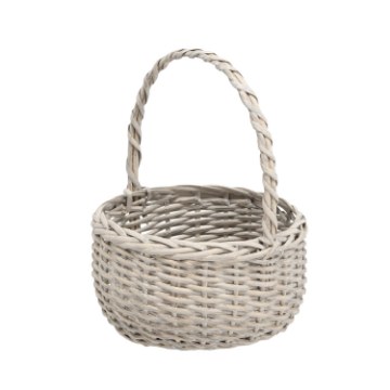 Chomik Кошик З Ротангу 28 x 28 x 14/35 См З Рукояткою - Сірий, DIR7053 - Home Club