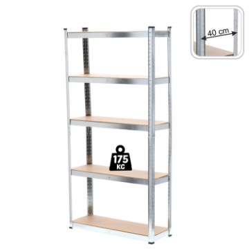 Chomik 5-Уровенная Стеллаж 180 x 90 x 40 см, Грузоподъемность Полки: 175 кг, GWI0878 - Home Club