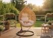 Chomik Подвесное Кресло Натуральное, Подушка - Бежевая, Рама - Бразовая 107 x 68 x 120 См, FAT4804 - Home Club, изображение 3