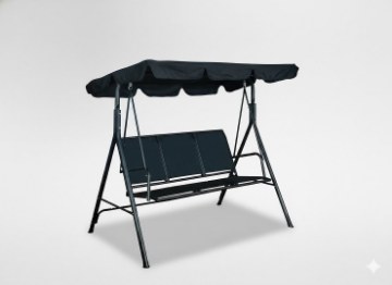 Garden Line Садовая Качель Из Текстилена 170 x 110 x 153 см Черная, KRE3118 - Home Club