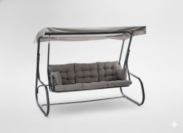 Garden Line Садовая Качель 215 x 130 x 175 См Серый Меланж С Функцией Лежанки Премиум, KRE3125 - Home Club