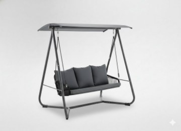 Garden Line Садовая Качель С Плетеными Подлокотниками 180 x 139 x 185 См Антрацитовый Премиум, KRE3149 - Home Club