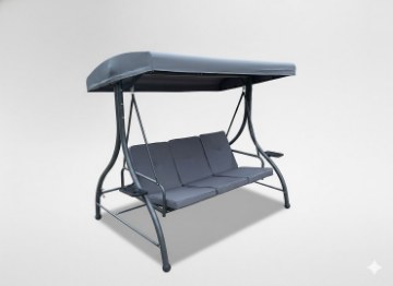 Garden Line Садовая Качель 194 x 120 x 174 См Антрацит С Функцией Лежанки Премиум, KRE3156 - Home Club