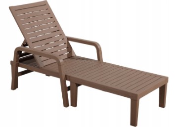 Garden Line Садовый шезлонг 192X66X33 см, светло-коричневый, ZUM6416 - Home Club