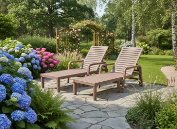 Garden Line Садовый шезлонг 192X66X33 см, светло-коричневый, ZUM6416 - Home Club