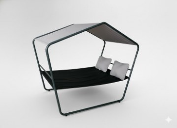 Chomik Двойной Садовый Шезлонг С Навесом 233 x 136 x 191 См, FAT4590 - Home Club