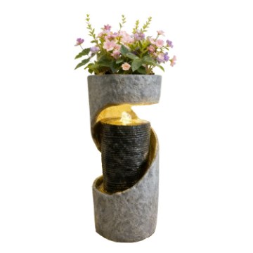 Chomik Садовый фонтан спиральный 28 x 28 x 67,5 см, светодиодный, FON9717 - Home Club