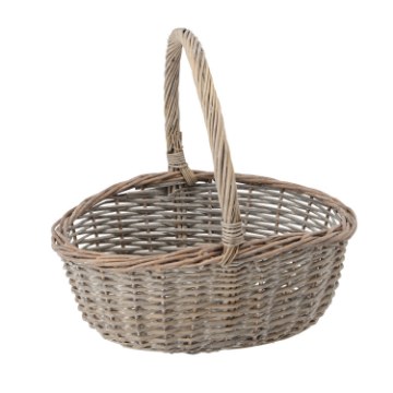 Chomik Кошик З Ротангу 36 x 29 x 16 x 13/35 См З Рукояткою - Світло-Сірий, DIR01_8239 - Home Club
