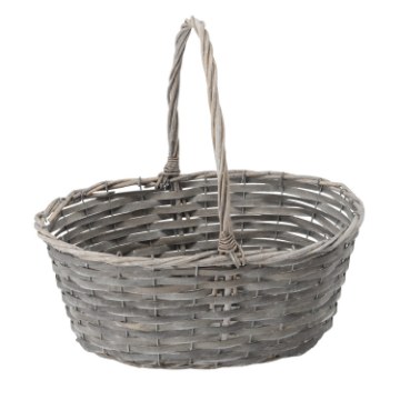 Chomik Кошик З Ротангу 39 x 30 x 15/37 См З Рукояткою - Темно-Сірий, DIR02_8253 - Home Club