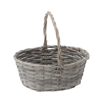 Chomik Кошик З Ротангу 33 x 25 x 13,5/32 См З Рукояткою - Темно-Сірий, DIR02_8260 - Home Club