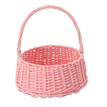 Chomik Кошик З Ротангу 26 x 26 x 14/35 См З Ручкою - Рожевий, DIR04_8307 - Home Club