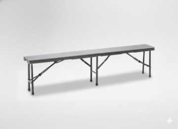 Garden Line Складна Туристична Лавка 180 x 25 x 43 См Сіра, ZUM0971 - Home Club
