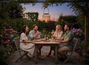 Chomik Металевий Та Дерев'Яний Ліхтар H 24/39 З Скляним Вкладенням, LIS9166 - Home Club