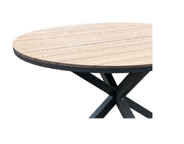 Chomik Алюминиевый круглый стол с поливудовой столешницей 111,5 x 73 см, темно-серый, RIT6273 - Home Club