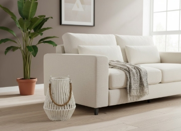 Chomik Ліхтар H-24 Cm Білий З Скляним Вкладенням, LIS6635 - Home Club