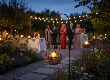 Chomik Металевий Ліхтар - Чорно-Коричневий 22/37 См З Скляним Вкладенням, LIS6666 - Home Club