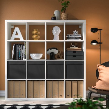 ІКЕА Стелаж з 4 вставками KALLAX КАЛЛАКС, 890.305.84 - Home Club