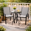 Garden Line Балконний Мебельний Набір - 2 Стільці + Стіл - Сірий, SAD5901 - Home Club, зображення 5