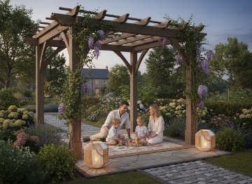 Chomik Ліхтар H-25 Cm З Скляним Вкладенням - Шахівниця, LIS6628 - Home Club