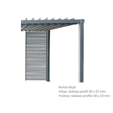 Chomik Металеві Жалюзі 214 x 50 См Для Перголи, TUN5139 - Home Club